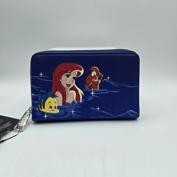 Loungefly Disney The Little Mermaid Ariel Fireworks Glow In The Dark Wallet - Picture 5 of 11